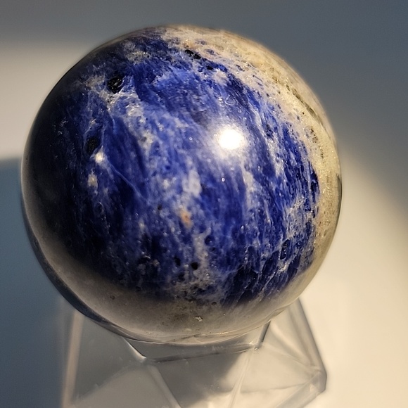 Hand Crafted Other - 50mm Sunset Blue Sodalite Gemstone Sphere Chakra Reiki Healing Sculpture